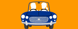 Animation of people in a car
